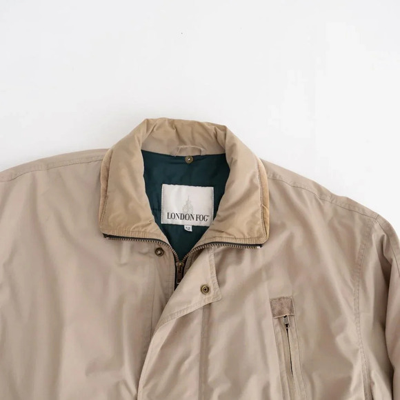 Vintage London Fog Taupe Parka Jacket -  Size 38R - Picture 9 of 15